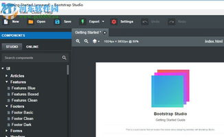 bootstrap studio 下载 bootstrap studio 网页设计软件 4.4.8 免费版 河东下载站